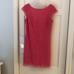 Lilly Pulitzer Pink Lace Cap Sleeve Dress